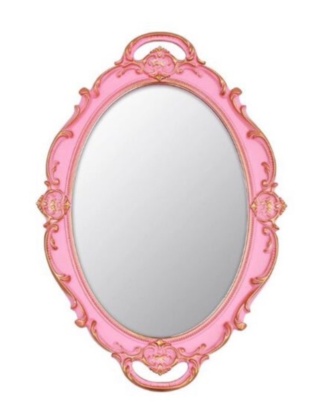 THINKSPACE NWT baroque mirrored tray -pink/gold 14.5x10